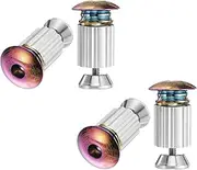 uxcell 2Pair Bar End Plugs Aluminum Handlebar End Caps Bike Plugs 0.6oz Expanding Locking for MTB Road BMX Fixed Gear Bike, Colorful