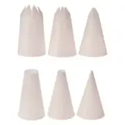 Appetito Plastic Piping Nozzles 6 Pieces White Professional Quality Durable
