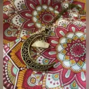 NWT Yellow Apatite Waning Crescent Necklace