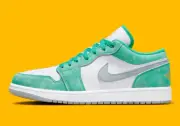 New Air Jordan 1 Low GS New Emerald Light Steel Grey White Taxi DO8244-301 7Y