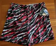 AND1 Men's 'Offense' Basketball Shorts XL Red Black 8" Inseam Pockets #10724