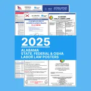 2025 Alabama State and Federal Labor Law Poster, All Mandatory Laminated Poster