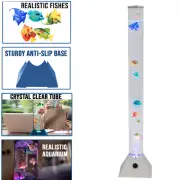 92CM Large Colour Changing Bubble Lamp LED Light Tubular Freestanding 5 Fishes