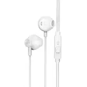Philips TAUE101WT Wired Earbuds - White with Microphone - 14.2mm Drivers / Open-Back - 1.2m Cable [TAUE101WT/00]