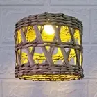 Rattan Lampshade Woven Lamp Shade for Farmhouse Living Room Restaurant
