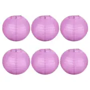 6pcs 10 Inch Folding Hanging Paper Lanterns for Wedding Home Party Pink