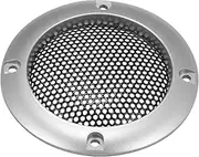 X AUTOHAUX 2" Speaker Grille Cover Mesh Trim Round Subwoofer Grille Horn Protective Guard Silver Tone Car Auto Stereo Accessories