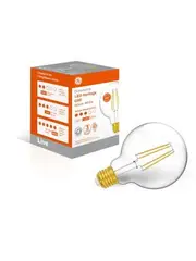 GE 7.5W Clear Dimmable LED G95 ES Globe in Warm White