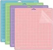 4pcs Replacement Cutting Mat for Cricut Maker/Explore Air 2/ Air/One 12x12 Inch Cutting Mat StandardGrip LightGrip StrongGrip FabricGrip Adhesive&Sticky Non-Slip Flexible Square Gridded Cut Mats