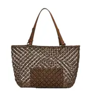 Hollowed out handbag One size Brown
