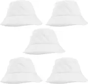 JOINPAYA 5pcs Bucket Hat Bucket Hat Boys Sun Cap Hand-Painted Cap for White Cloth
