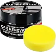 [Generic] Car Interior Polish Kit | Long-Lasting Auto Interior Coating Wax,Mild Coating Product, Portable Polishing Wax with Sponge for Car Seat