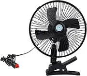 10 Inch Car Cooling Fan 2 Gears Desk Clip Fan Stroller Vehicle Mounted Low Noise Air Condition Adjustable Fan 12V