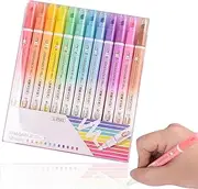 2 Pcs Erasable Highlighters Assorted Colors | Light Pastel Highlighters | 12Pcs Smooth Writing Highlighter Pens Set, Marker Pens Journaling Planner Notes, School