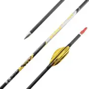 12pcs V1 Carbon Arrows Spine 350 -1000 Recurve Bow Hunting 1.8inch Shooting