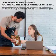 2Pcs Menu Covers Clear Restaurant Menu Holder 8 View Fits A4 Size Paper xiOxW