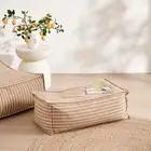 Cadence & Co. Oscar Faux Linen Ottoman Bean Bag Cover Natural