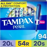 Tampax Pearl Tampons Multipack, Light/Regular/Super Absorbency, with Leakguard