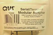 QVS CC439 Serial/Terminal Modular Adaptor DB9 Female to RJ45 Female Sealed Bag