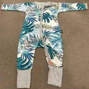 Bonds BNWT 2017 Blue Leaves Zippy - Size 00 (3-6Months)