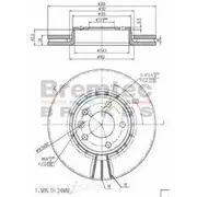 Bremtec Euro-Line GeoZinc Coated Brake Rotor - BDR16080EL
