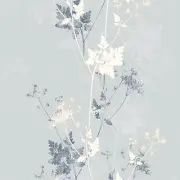 Brewster 2811-JY11303 Advantage Tara Silver Sprig Wallpaper Silver