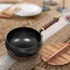 Wok Pan Cooking Pot Practical Cookware Hand Hammered Versatile Sturdy with Lid