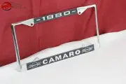 1980 Chevy Camaro GM Licensed Front Rear License Plate Holder Retainer Frame (for: Chevrolet)