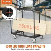Drywall Cart 1500 LBS Panel Dolly Cart with 36.02" x 24.02" Deck and 5" Swivel Wheels Heavy-Duty Drywall Sheet Cart Handling Wall Panel Sheetrock Lumber