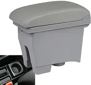 Car Centre Console Storage Box for VW for Polo Mk5 6R for Vento 2012-2018 Car Armrest Box Center Storage Box Car Accessories Retrofit BHYYDSS(A5 Leather)