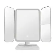 Trifold LED Makeup Mirror - Smart Complementary Beauty Lights
