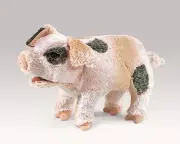 NEW PLUSH SOFT TOY Folkmanis 2991 Grunting Pig Hand Puppet with Sound SFX