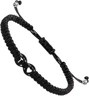 [Generic] Initial Bracelet For Women,Bracelets For Couples With Heart Design - Initial Charm Bracelet, Mens Initial Bracelet, Braided Drawstring Bracelet For Boys Girls