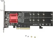 M.2 NVMe PCIe Adapter, M.2 PCIe NVMe Adapter HighSpeed SSD to PCIe X8 X16 Support NVMe SSD Bifurcation Function 2230 2242 2260 2280 22110