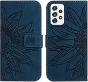 Compatible with Samsung Galaxy A23 4G Cover,Compatible with Samsung Galaxy A23 4G Flip Kickstand Card Slots Magnetic Closure Phone Case Blue