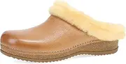 [dansko] Magda Seasonal Comfort Mule Clog for Women on Patented Stapled Construction- Cozy Sweater Lining, Tan, 8.5-9