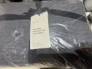 West Elm Cotton Cloud Jersey Duvet Cover full queen charcoal gray New