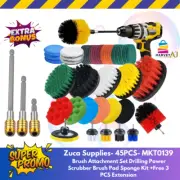 Zuca -45pcs Brush Drill Brush Attachments Set- Scrubber Pad Drill Not Include
