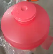 Tupperware Round Sandwich Keeper with Smidget Bagel Fruit Guava Pink Color New