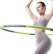 Exercise Hoops for Adults Weight Loss 8 Section Detachable Fitness Hoops Professional Weighted Workout Equipment Slimming Sports for Home Office Gym/863