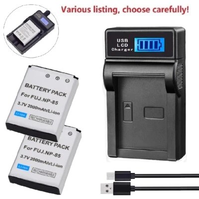NP-85 FNP85 Battery or Charher for Fujifilm FinePix S1 SL240 SL245 SL260 SL280