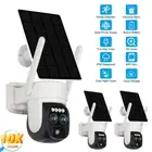 WiFi Home Wireless Security Camera System Outdoor Solar Battery Powered PTZ 4MP