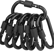 Survival D Ring Locking Carabiner Molle Backpack Keychain Outdoor Hiking Camping Hanging Snap Clip Lock Buckle Hook Tools