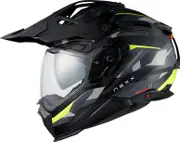 Nexx X.WED3 Trail Mania, adventure helmet , color: Matt Black/Grey/Neon-Yellow , size: M
