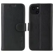 For iPhone 13 Pro Max/13 Pro/13/13 Mini Case iCoverLover Black Cow Leather Cover