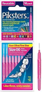 4X Piksters Interdental Brushes 10 Pack
