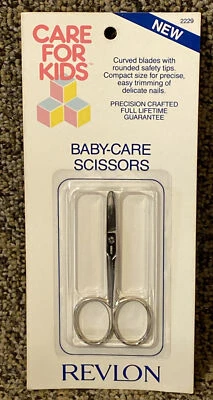 VTG. Revlon Baby Care Safety Scissors Curved blades Rounded Safety Tips