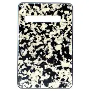 BLACK/AGED WHITE Speckled AGATE Tremolo Cover for Stratocaster Standard Strat