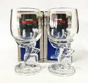 Super Nikka Whiskey Wine Glass Cup Glassware Mythical Shape Figure Stem Clear N1