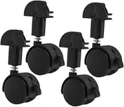BIUDECO Plastic Stroller Wheels Replacement 4pcs Rolling Chair Casters No-Tool Installation Smooth Movement Ideal for Office Chair Table